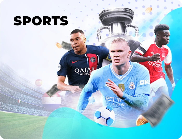 TAB66 sports betting — football stars and trophy